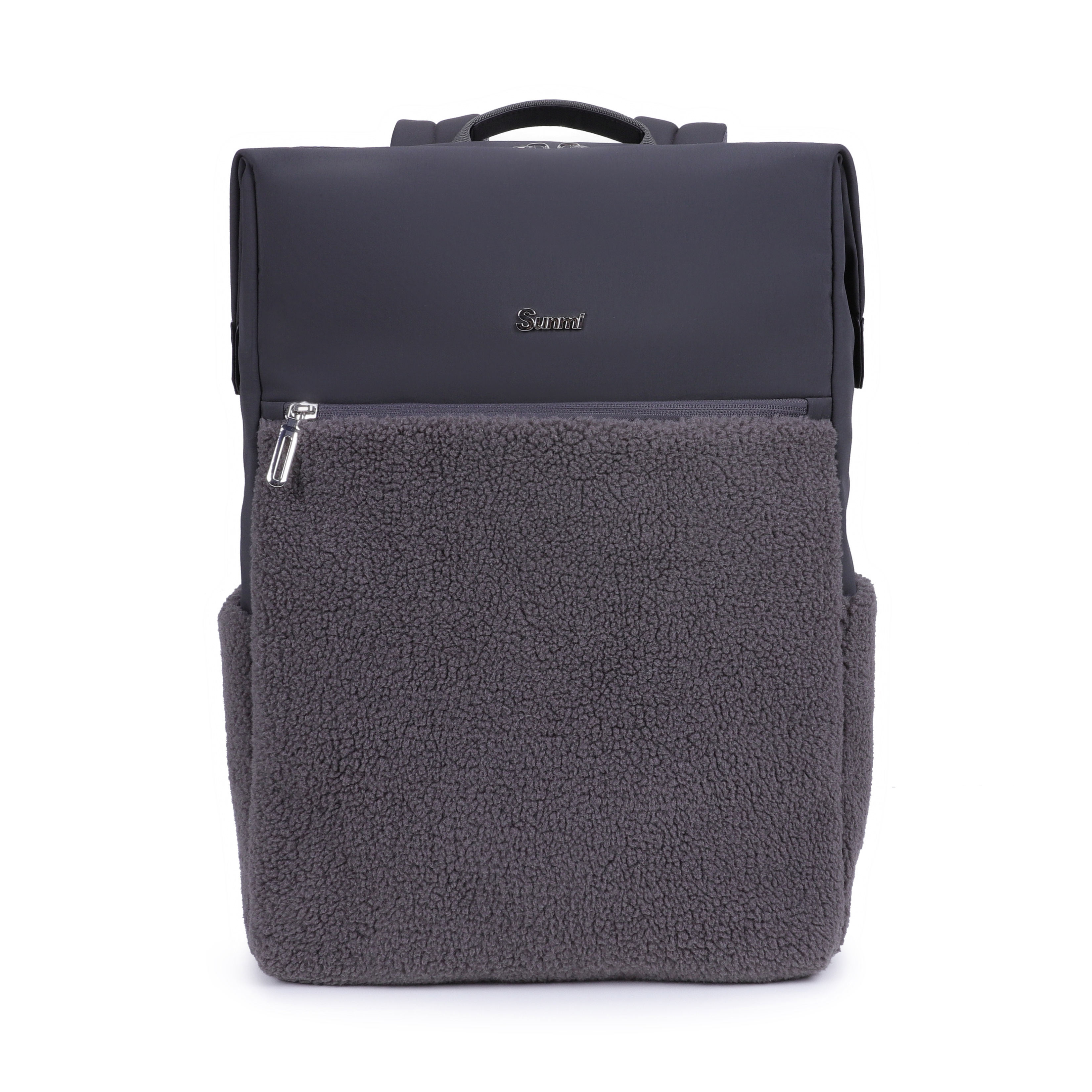 Teddy fleece laptop backpack