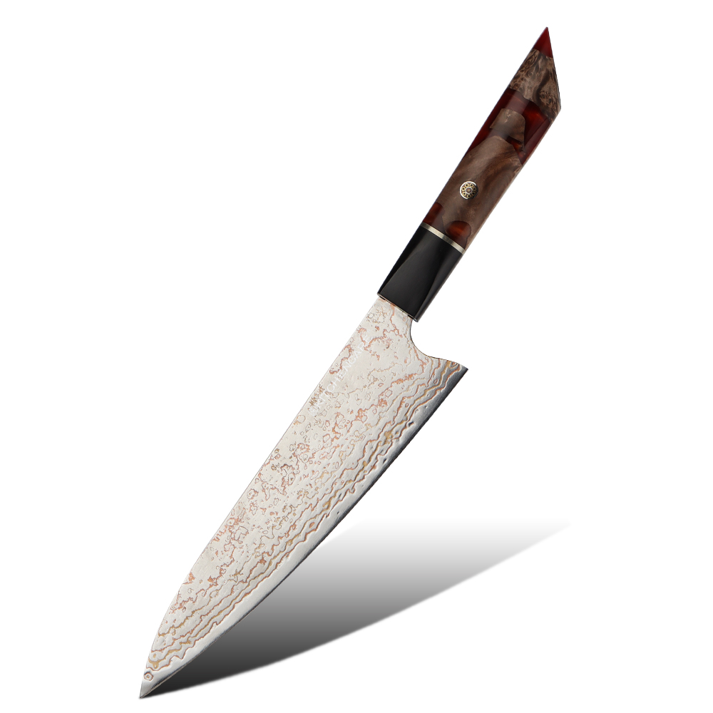 Hip-home Damascus steel kitchen knife professional g10 handle gyuto knife