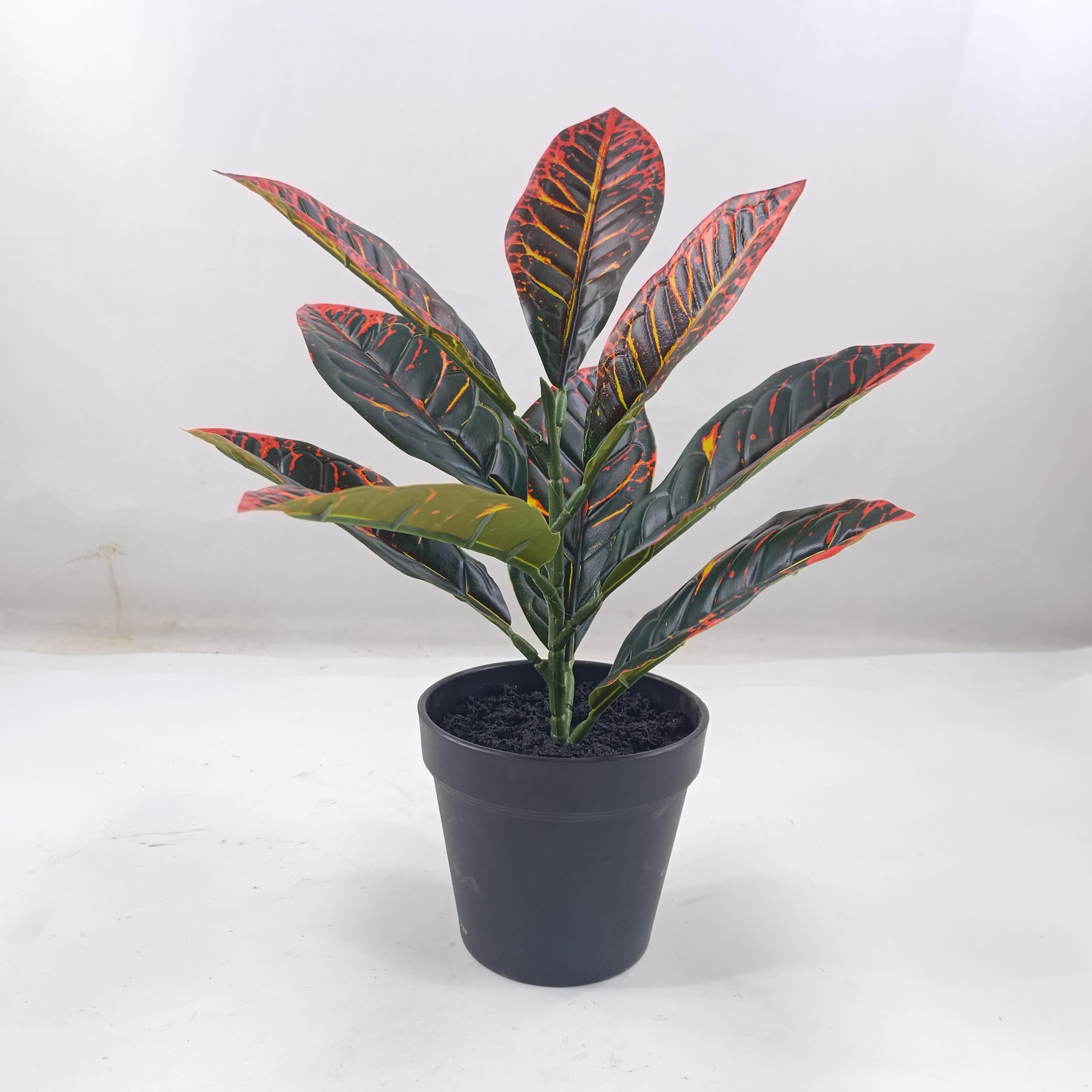 Colorful leaf simulation potted home decoration