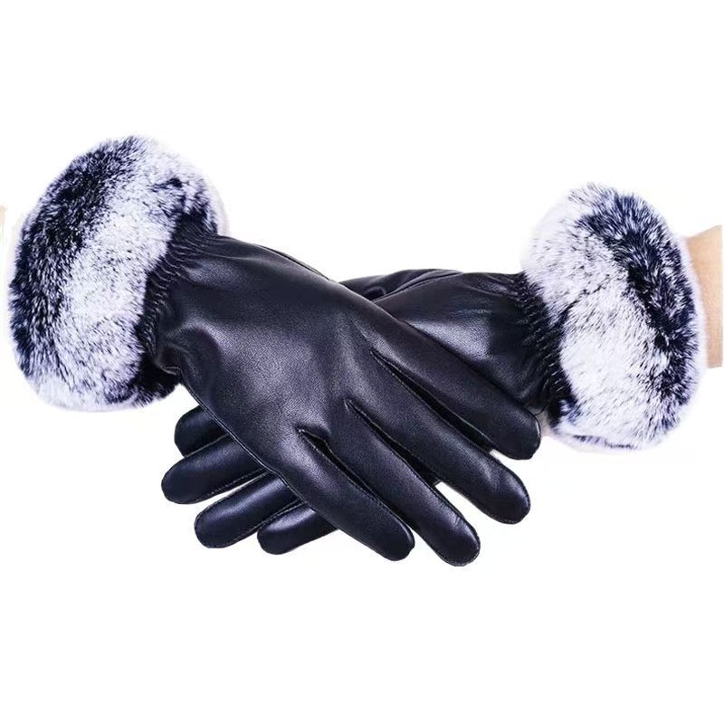 BAI LU FANG FUR GLOVE（leather glove)
