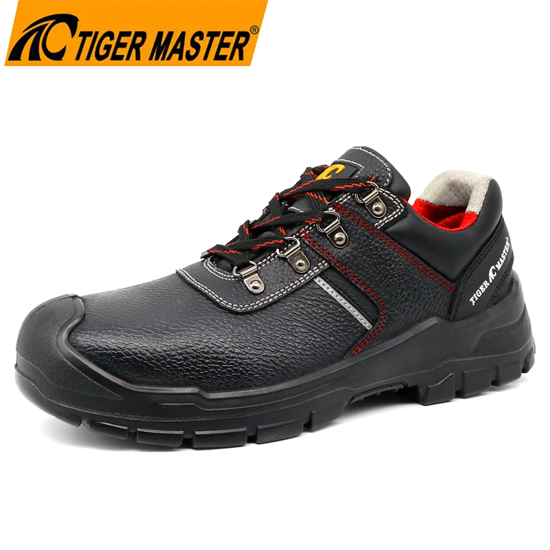 Black Leather Steel Toe Work Safety Shoes