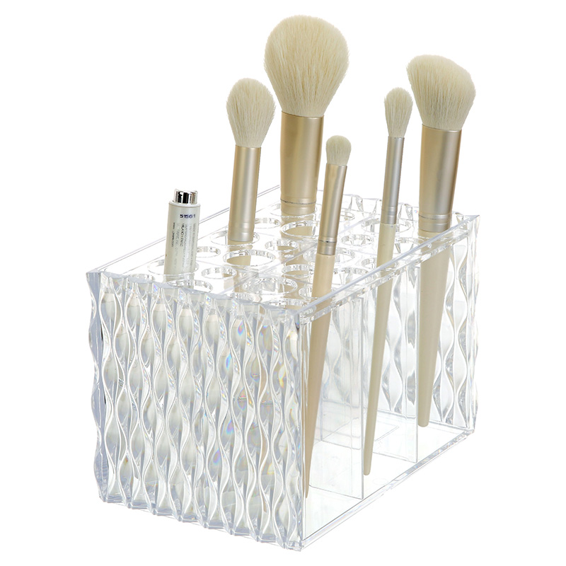 Wavy Makeup Organizer， W/2 Removable Dividers