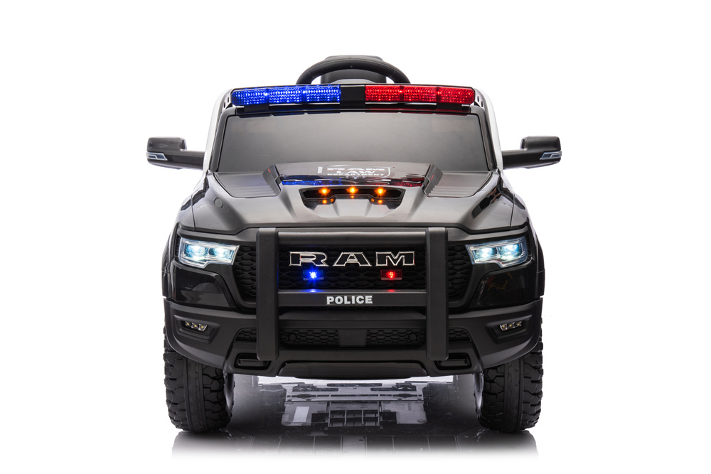 4X4 Police Car Ride On Licensed RAM 12V Kid Car Cop Car for Kids Remote Police Car Toddler