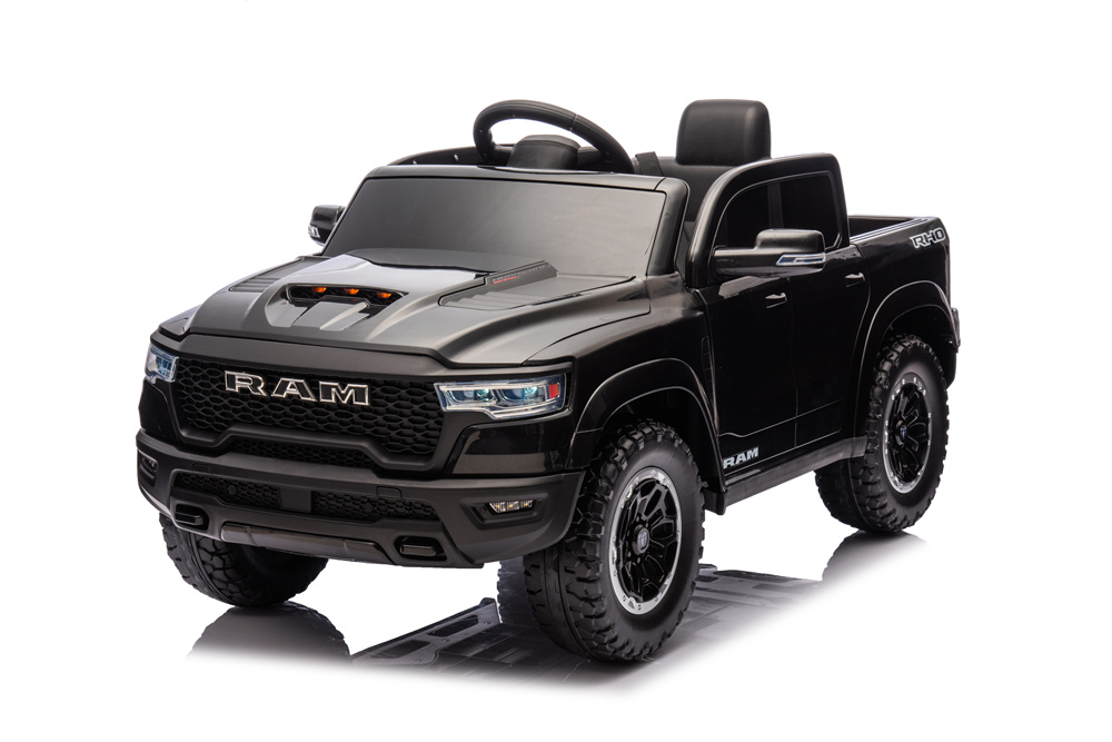 ZBtoycar 12V Licensed RAM Ride On Truck, Electric Car Toy,Truck Bed Storage , for kids gift