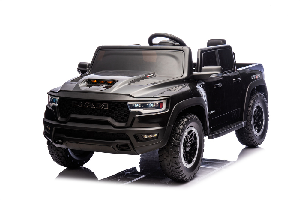 RAM 24V Licensed 4X4 Kids Ride On Truck Car ,openable Trunk,Spring Suspension,Pickup for kids gift