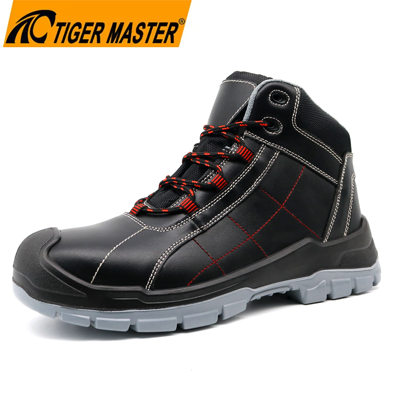 Black Cow Leather Steel Toe Safety Shoes