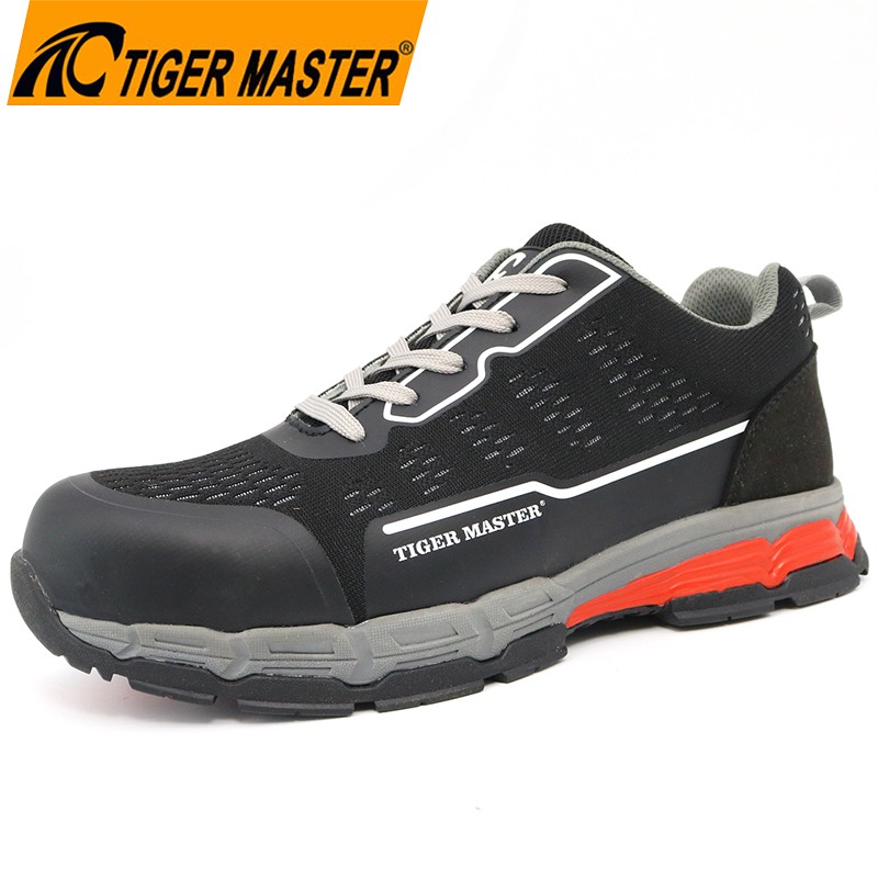 Rubber Outsole Fiberglass Toe Sport Safety Shoes