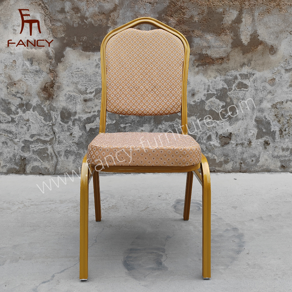 The 2025 best-selling iron hotel banquet chairs can be stacked