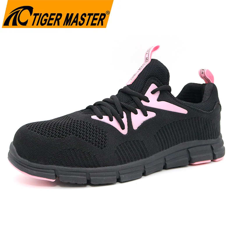 Black&Pink Anti-skid Steel Toe Work Safety Shoes