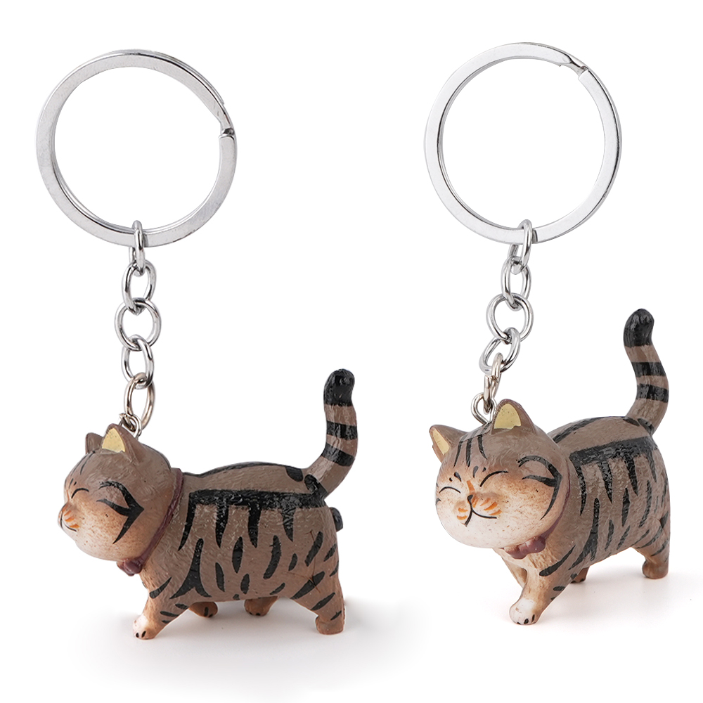 Customized Design Cartoon Animal 3D Cubic Rubber Keychain Supplier