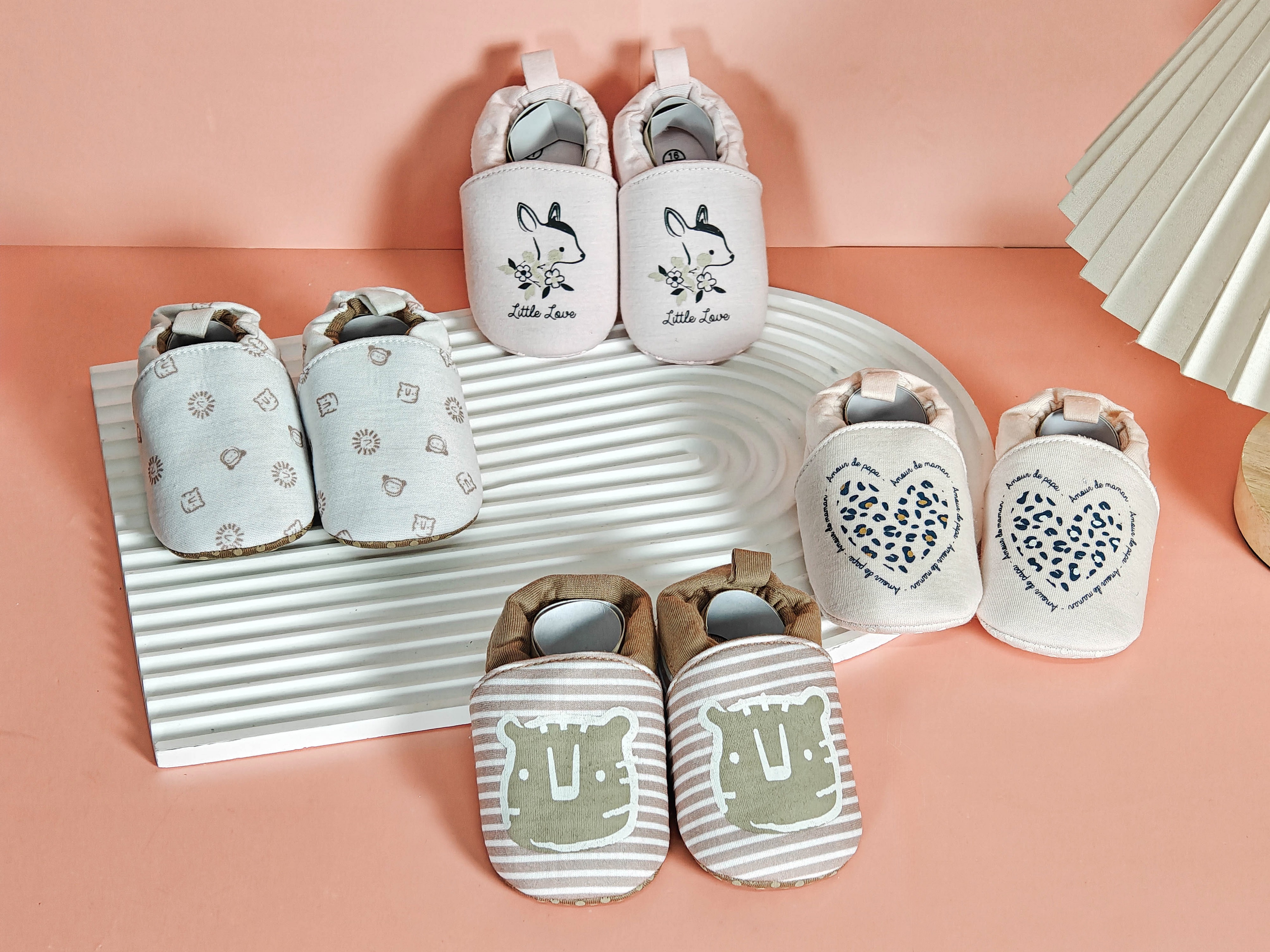 Yuesheng Baby Shoes Princess Lovely Bow Toddler Comfortable Breathable Cotton Canvas Leather Shoes