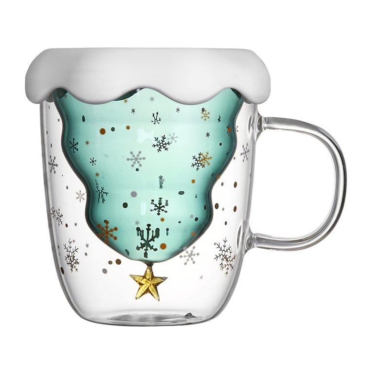 Christmas glass mug