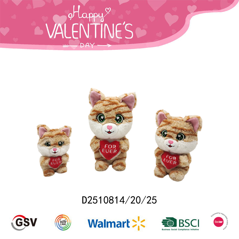 Valentine animals Cat GTST PLUSH TOY（D2510814）