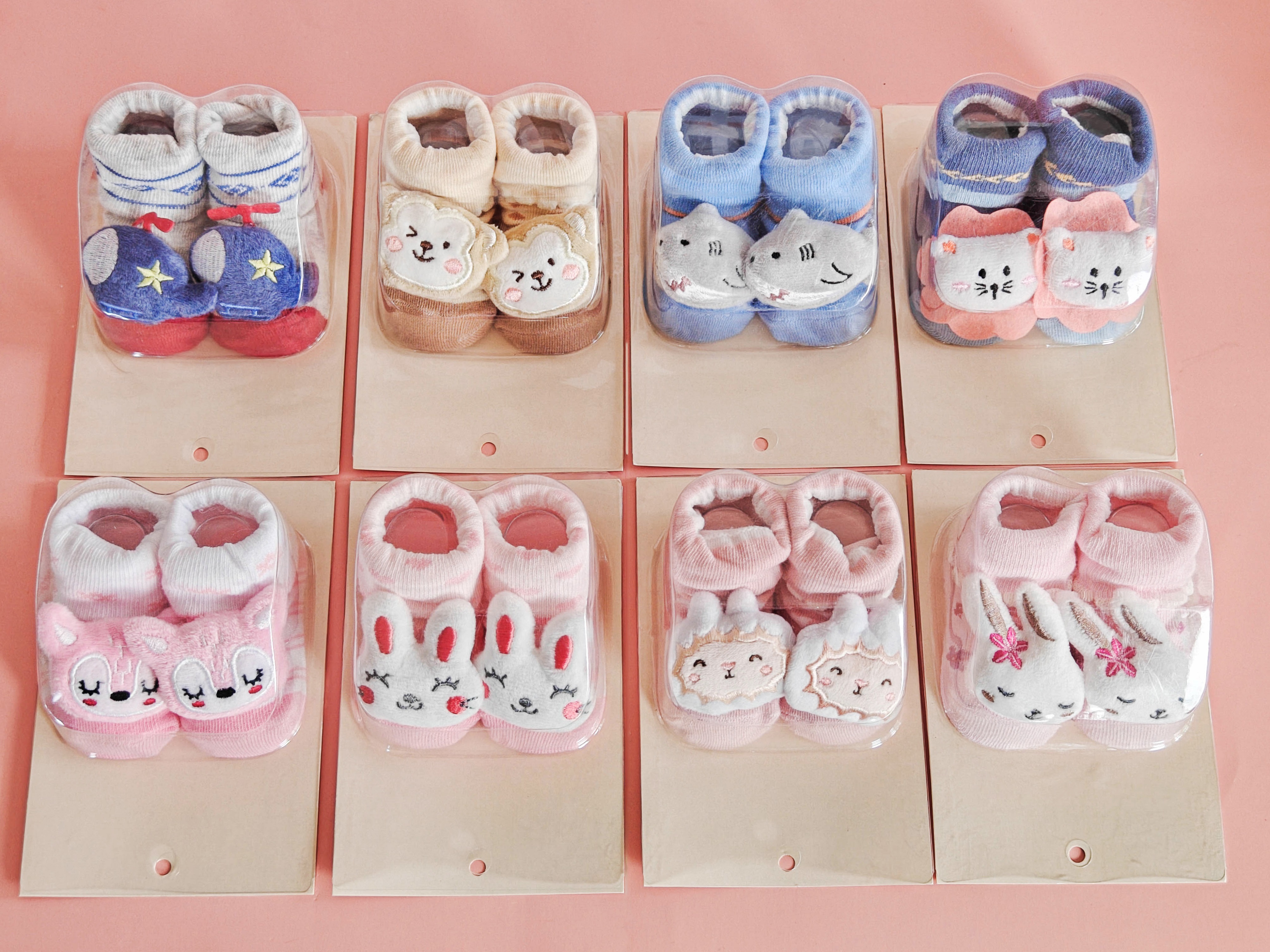 Yuesheng Baby 3d Toys&rattle Frill Newborn Cotton Socks, Grip And Anti-Slip Socks For Boys And Girls