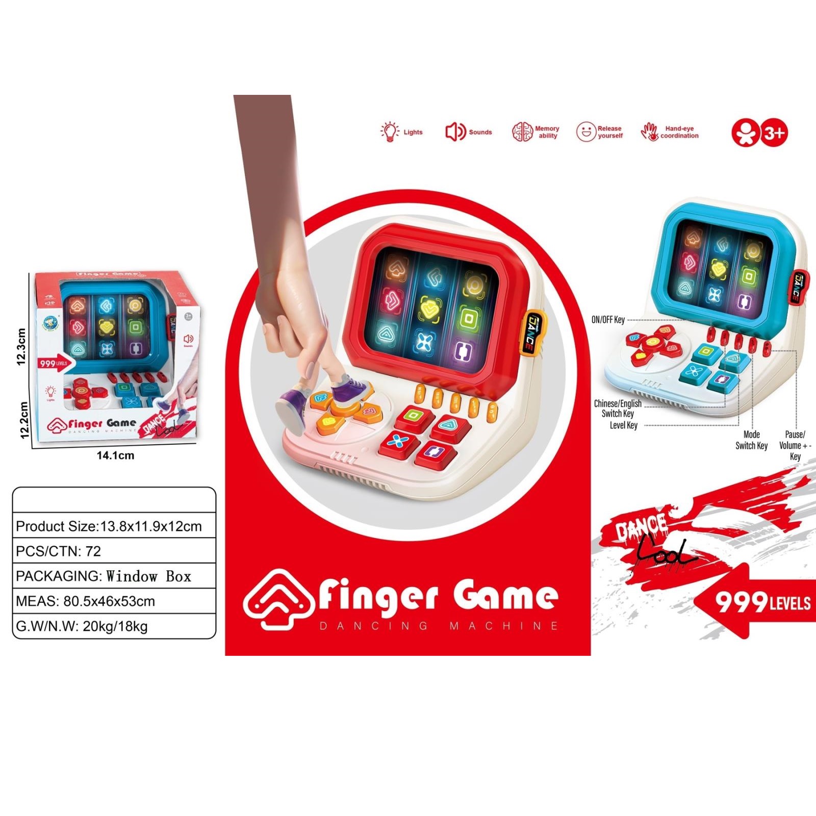 Finger dancing machine toy