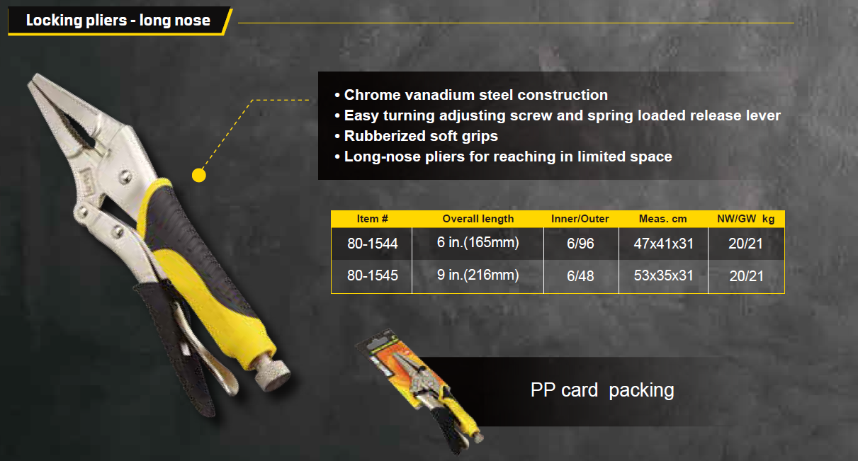 Locking pliers-long nose