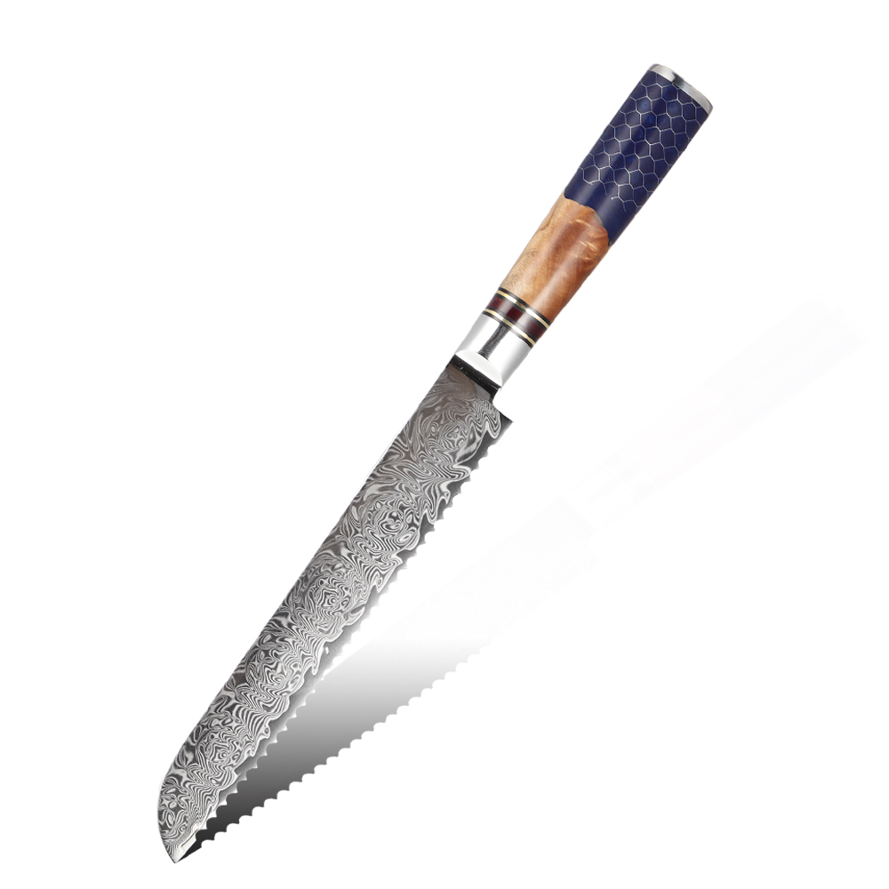 Hip-home Damascus steel kitchen knife professional 8inch bread knife