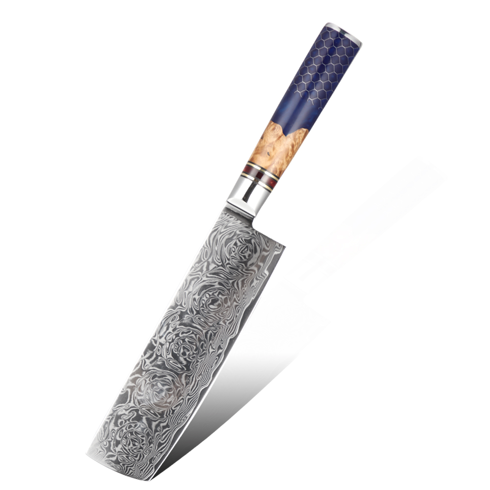 Hip-home Damascus steel kitchen knife professional damask nakiri knife