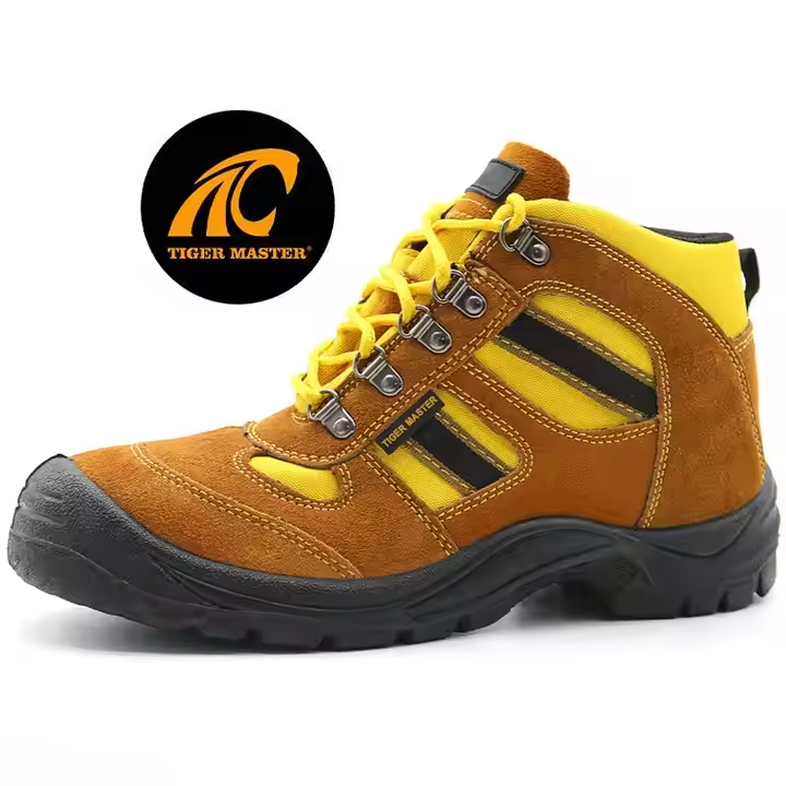 Oil slip resistant cheap price safety shoes mid cut steel toe