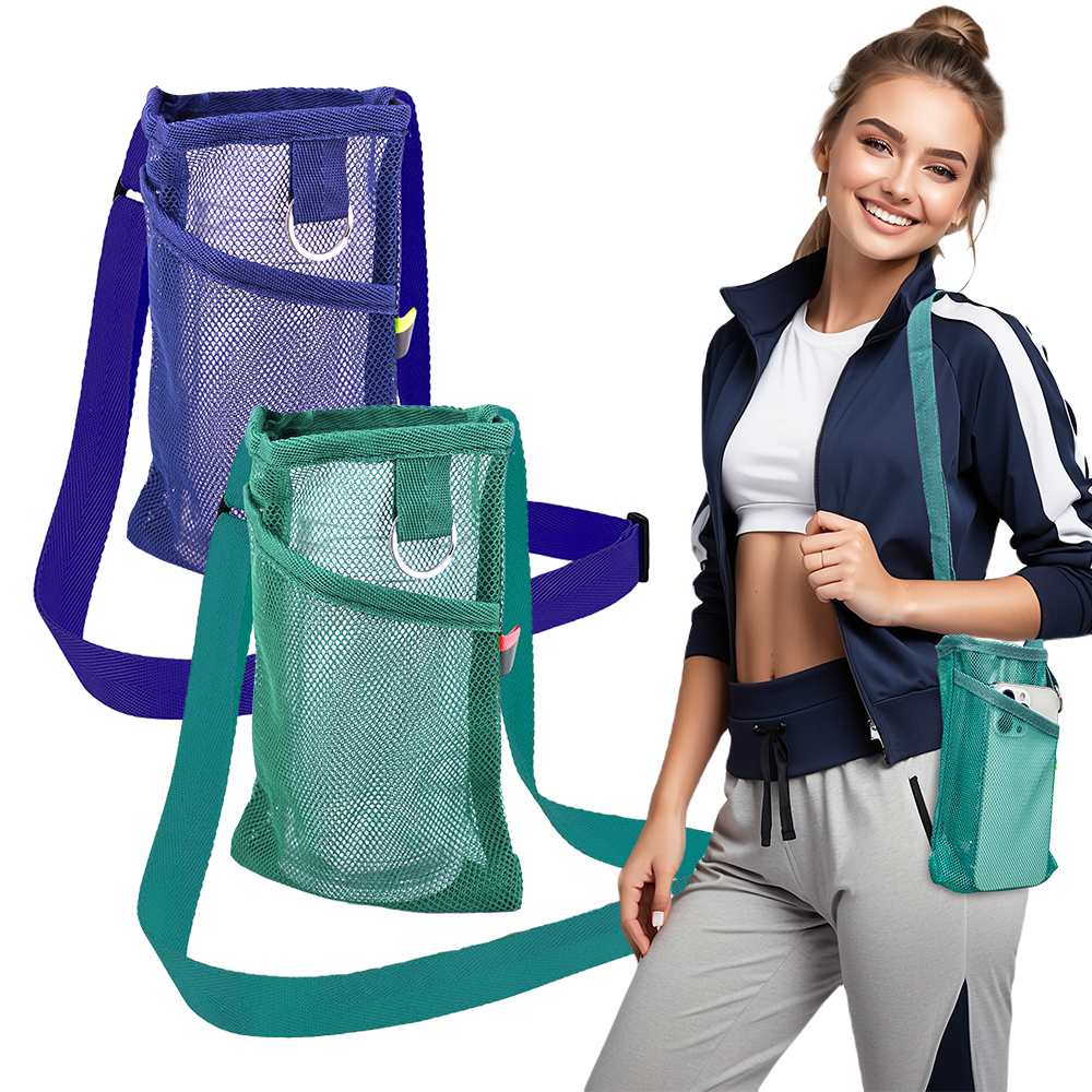 Low Price Portable Sports Water Bottle Cover Sleeve Mesh Cup Pouch