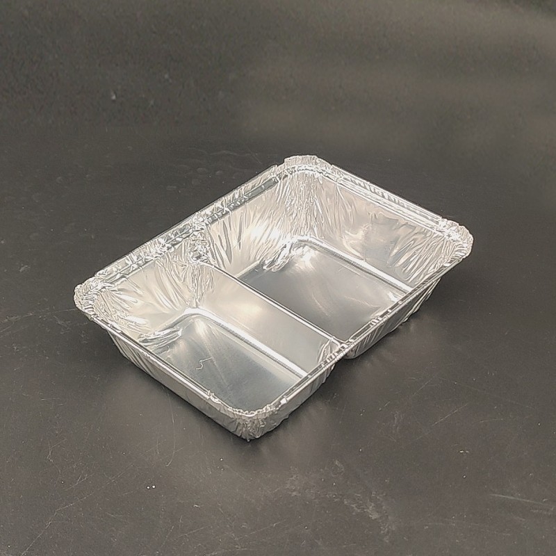 Disposable 2 Space Aluminum Foil Trays | Perfect for Meal Prep, Baking, and Takeout