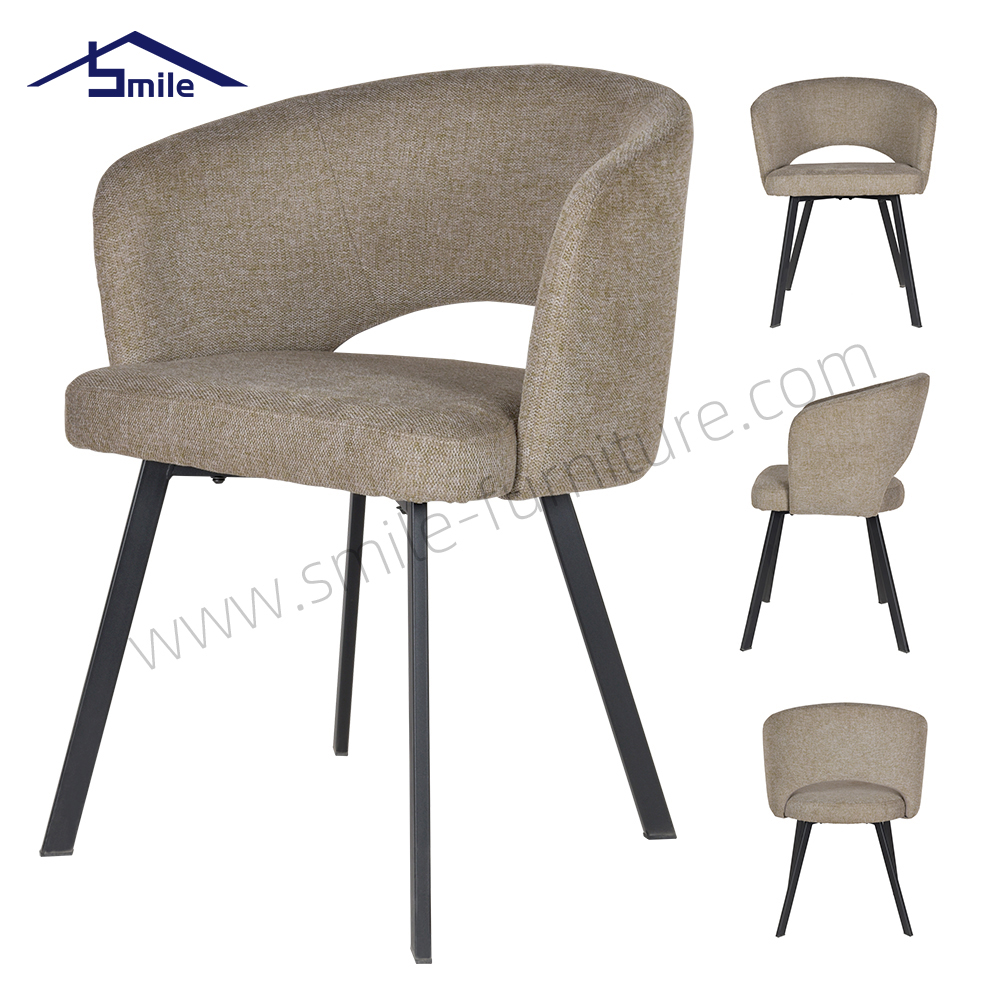 Custom Luxury Velvet Dining Chairs Modern Design with Black Metal Legs Colorful for Home Furniture