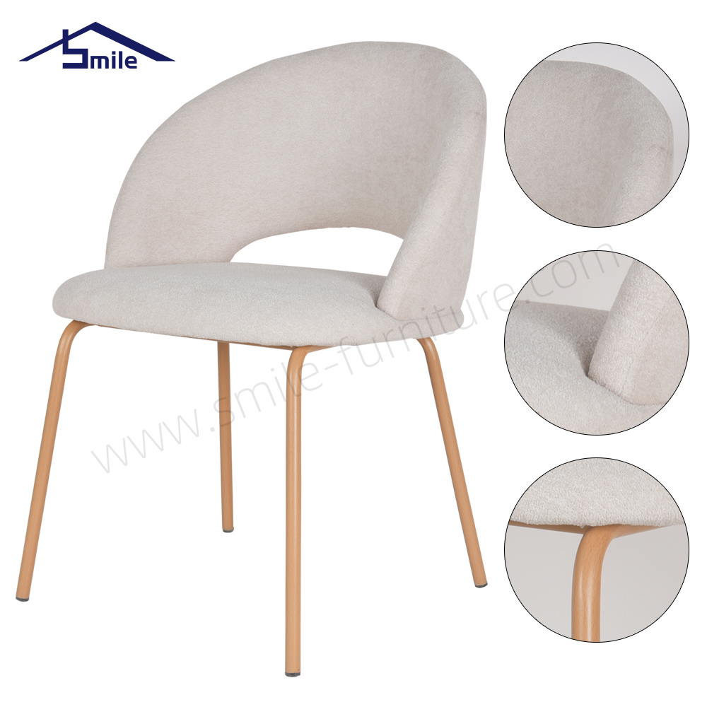 Luxury Modern Nordic Dining Table Chairs Cafe Dining Leather Chair for Home Furniture Metal Material