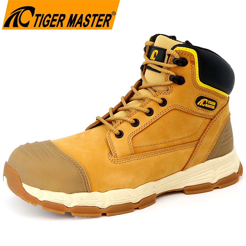 Nubuck Leather Rubber Outosle Fiberglass Toe Safety Security Boots