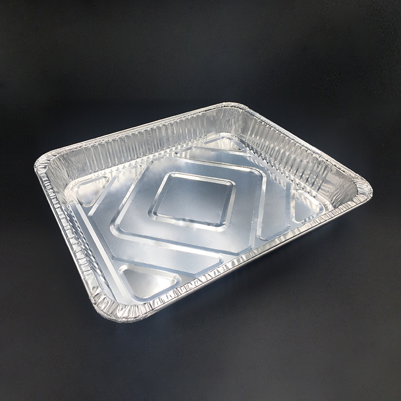 Large Disposable Aluminum Foil Container, Food-Grade Heavy-Duty Tray for Baking, Cooking, Catering