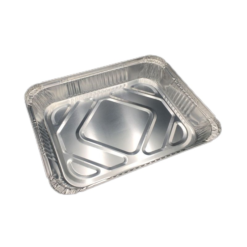 Large Disposable Aluminum Foil Container, Food-Grade Heavy-Duty Tray for Baking, Cooking, Catering