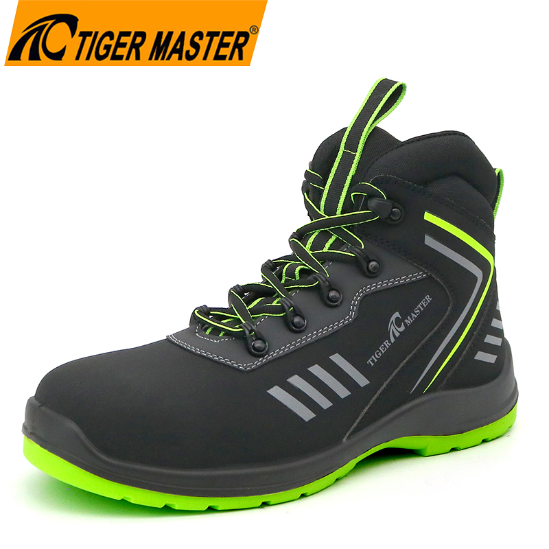 Black Leather Anti-smashing Prevent Puncture Security Shoes