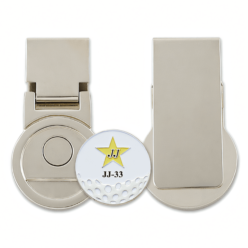 40 Years Manufacturer Custom Golf Ball Marker Hat Clip Metal Money Clip