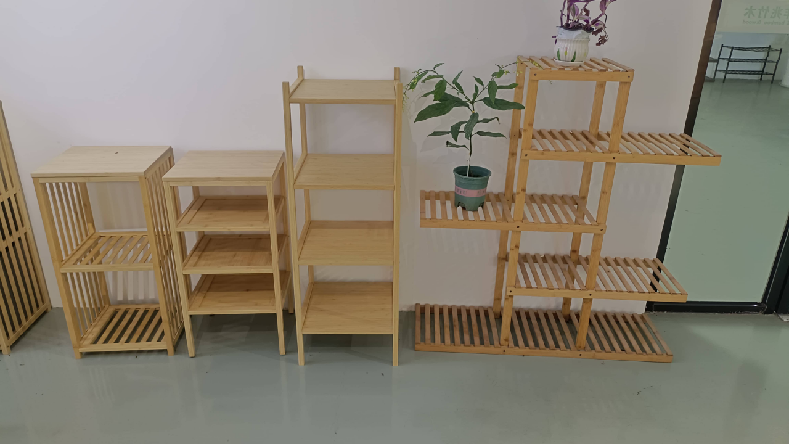 Bamboo shelves
