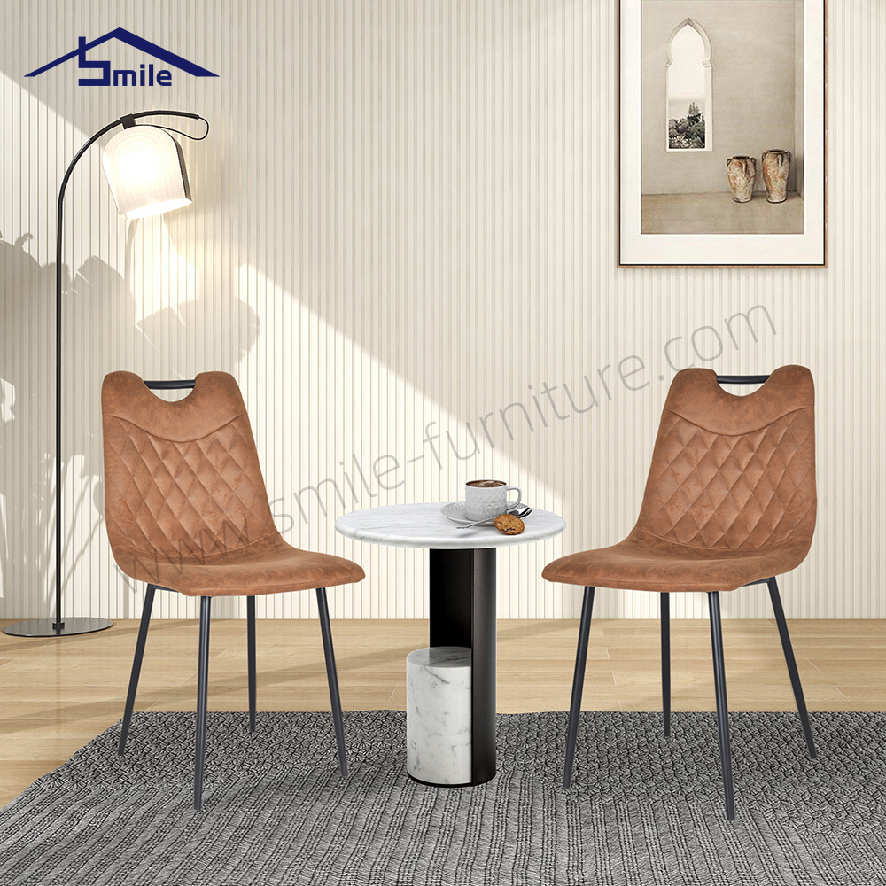 Modern Home Furniture for Kitchen Apartment Home Bar Office Velvet Dining Chair With Metal Legs