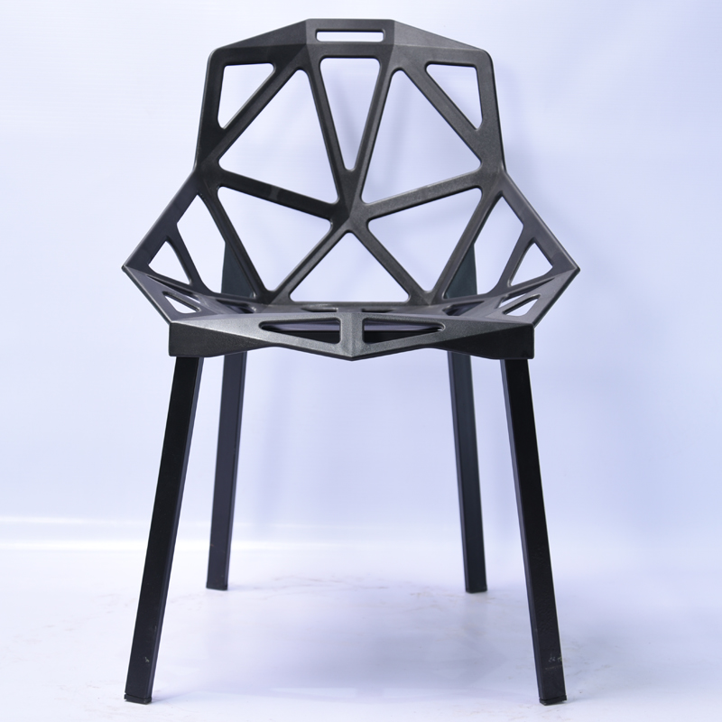 Stackable Hole Back Polypropylene Plastic Dining Chair Restaurant Pp Chair Outdoor Garden Balcony
