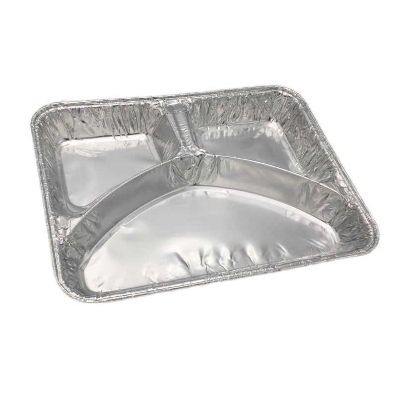 Disposable 3 Space Aluminum Foil Trays | Perfect for Meal Prep, Baking, and Takeout