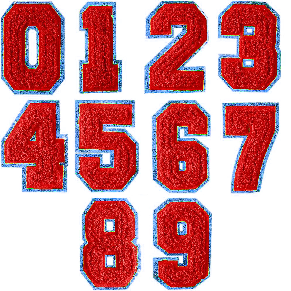 Custom Numbers Chenille Patch