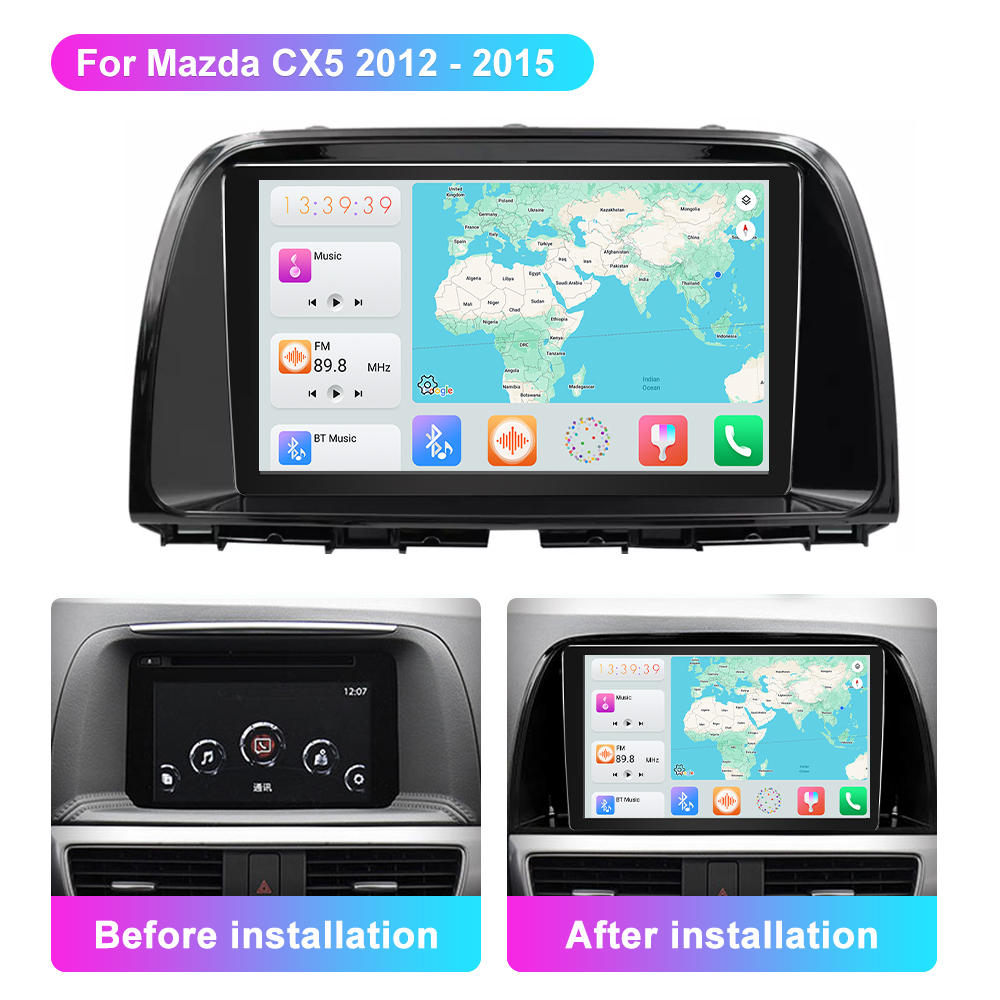 Jmance 9 inch For Mazda CX5 2012 - 2015 Frame GPS Navigation Multimedia Car Radio DVD Player
