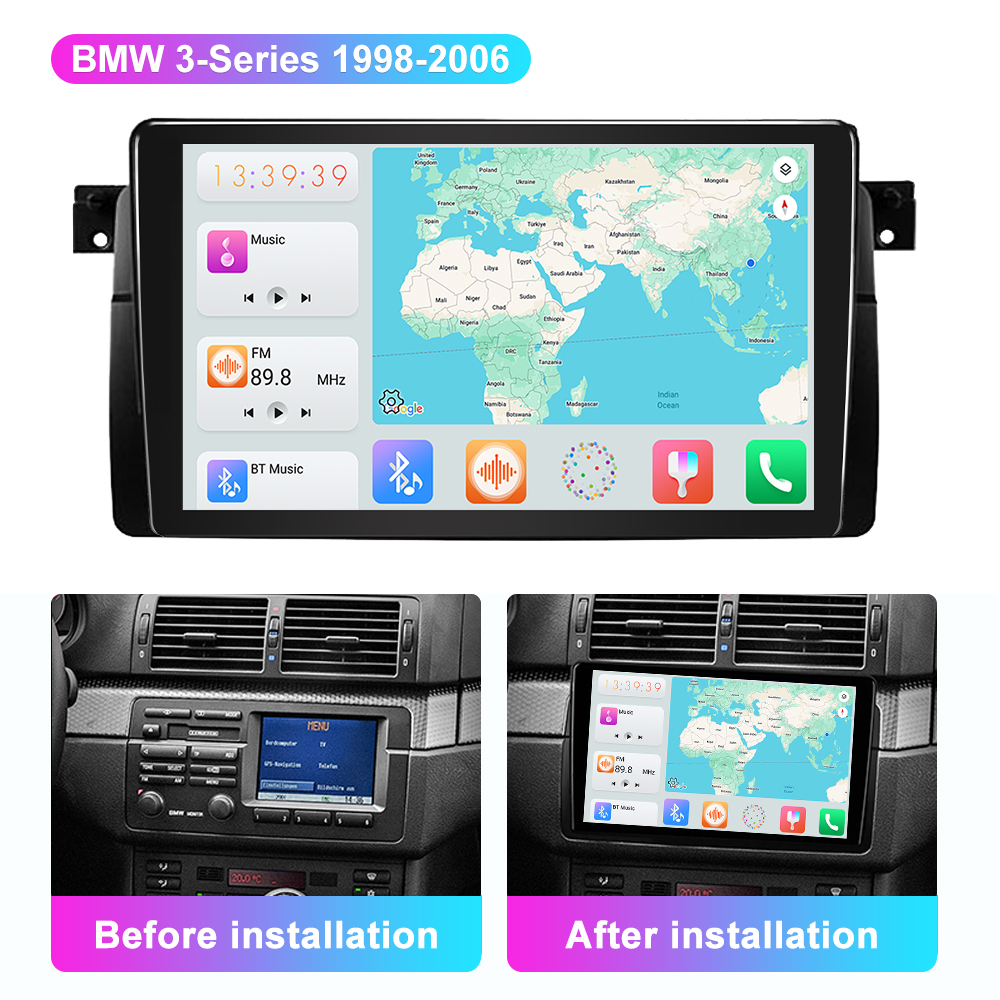 Jmance 9 inch For BMW 3-Series 1998-2006 Frame GPS Navigation Multimedia Car Radio DVD Player