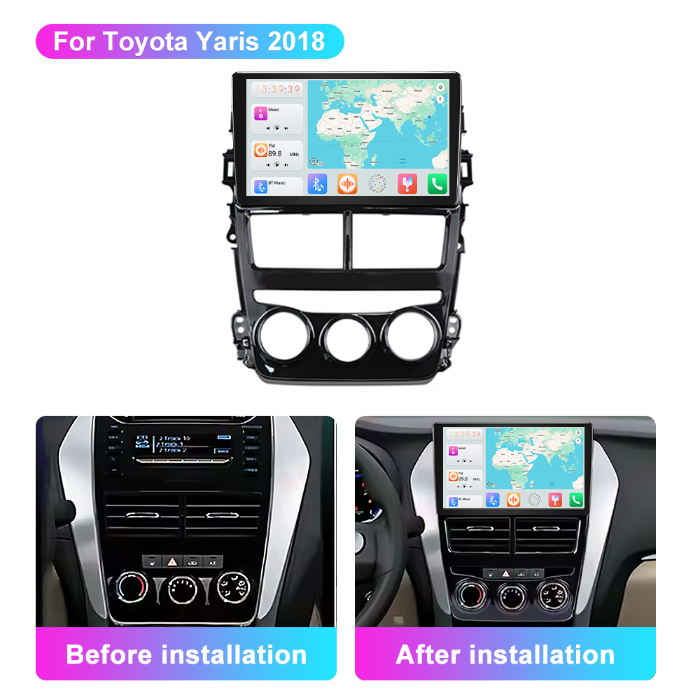 Jmance 9 inch For Toyota Yaris 2018 Frame Multimedia Car Radio DVD Player