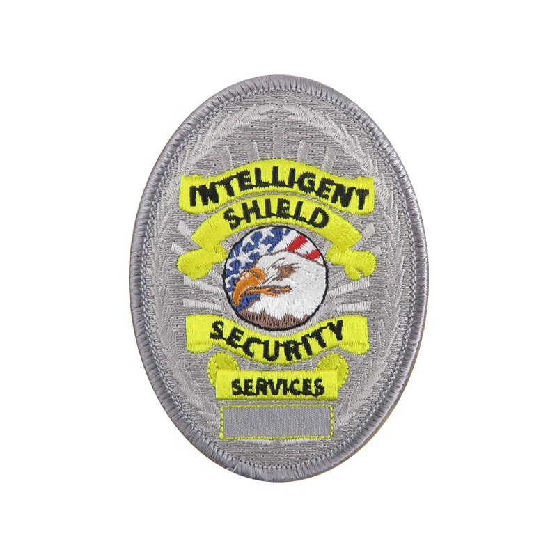 Custom Uniform Name Badges Embroidered Velcro Backing Patches