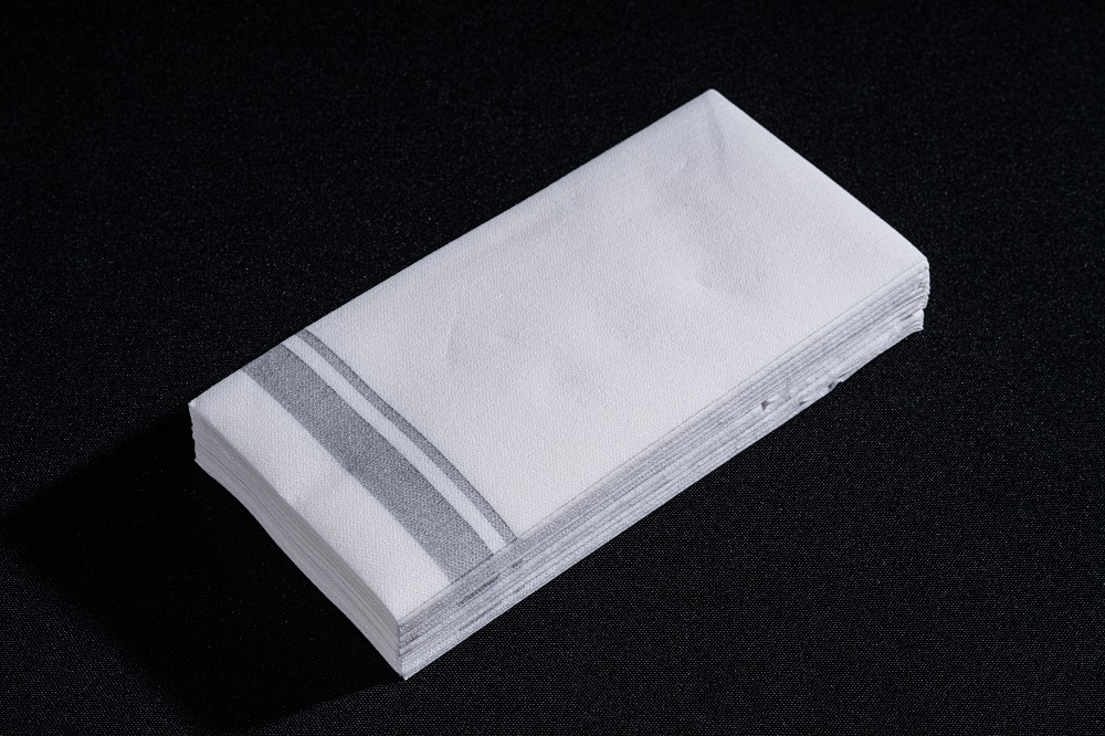 Silver Striped airlaid paper