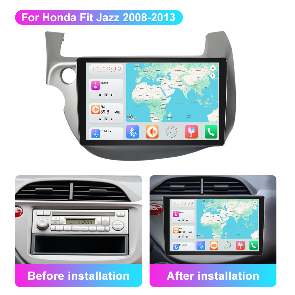 Jmance 10 inch For Honda Fit Jazz 2008 - 2013 Frame Multimedia Car Radio DVD Player