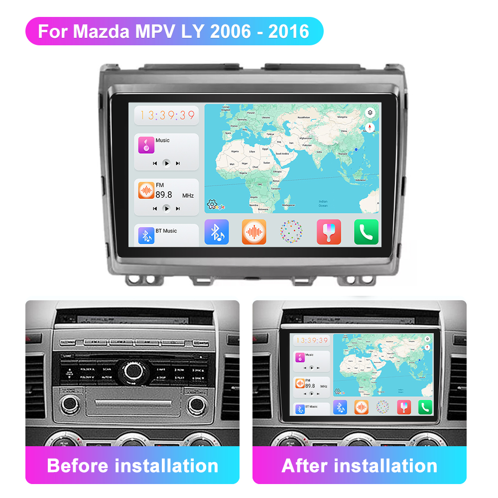 Jmance 9 inch For Mazda MPV LY 2006 - 2016 Frame Multimedia Car Radio DVD Player
