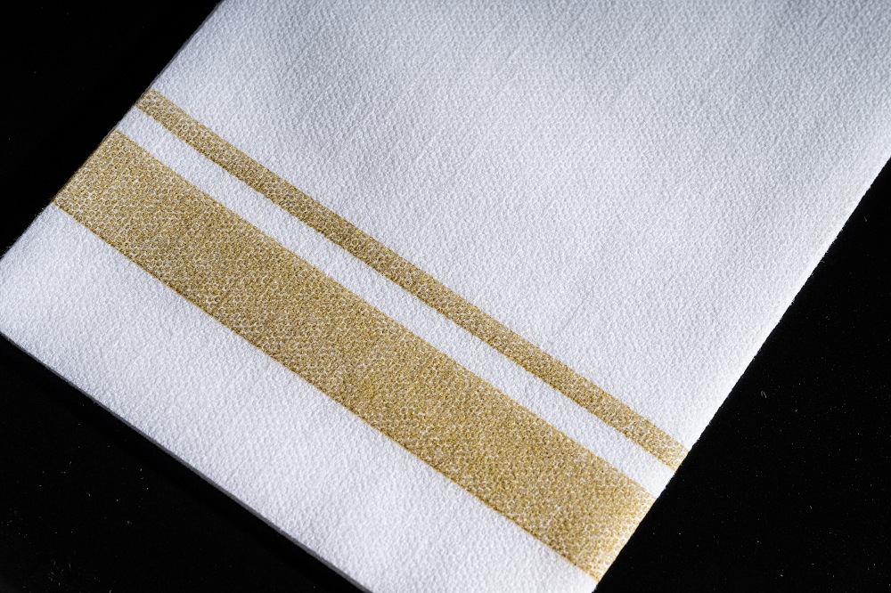 Gold Stripe Airlaid Napkin