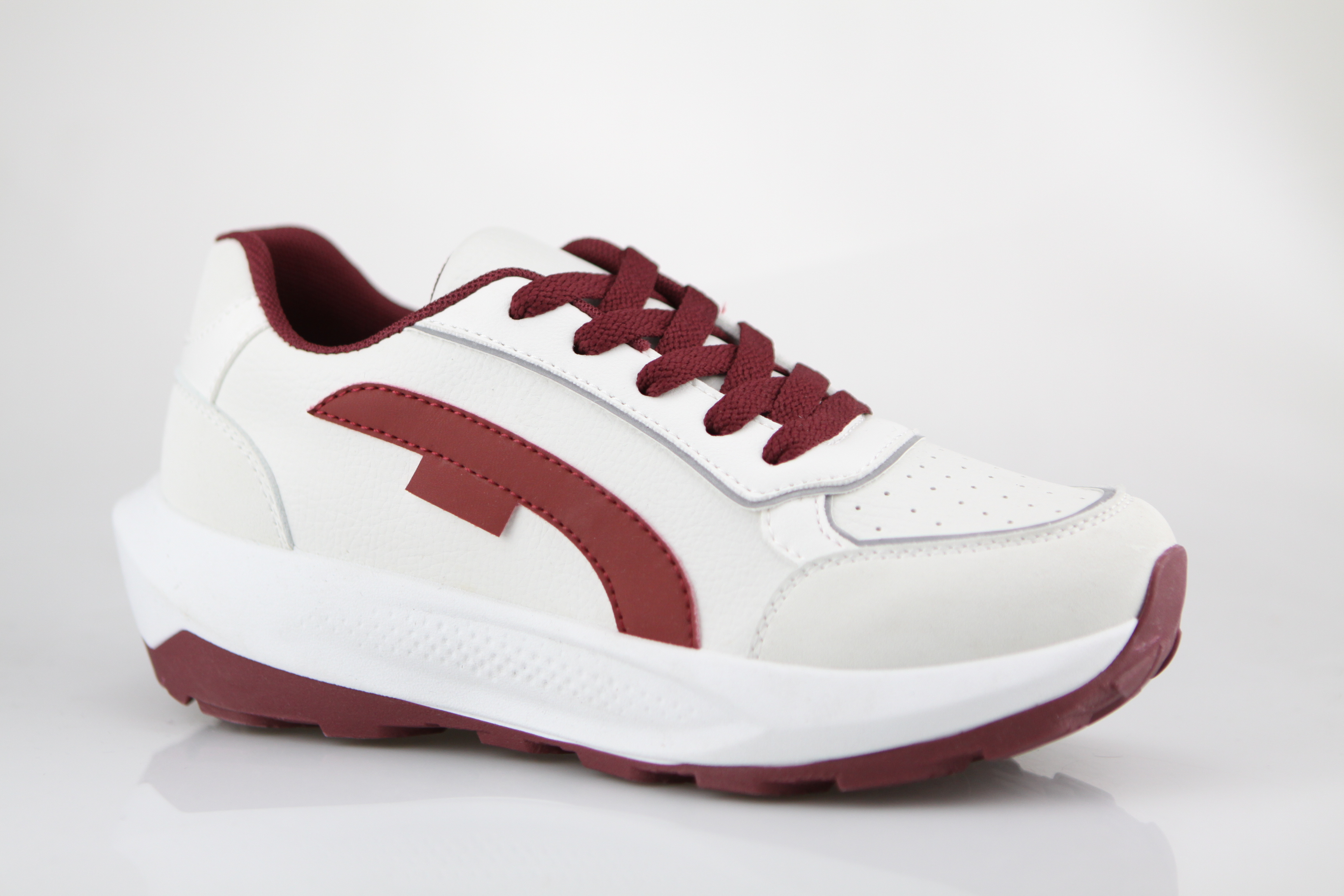 White & Red Fashion Sneakers