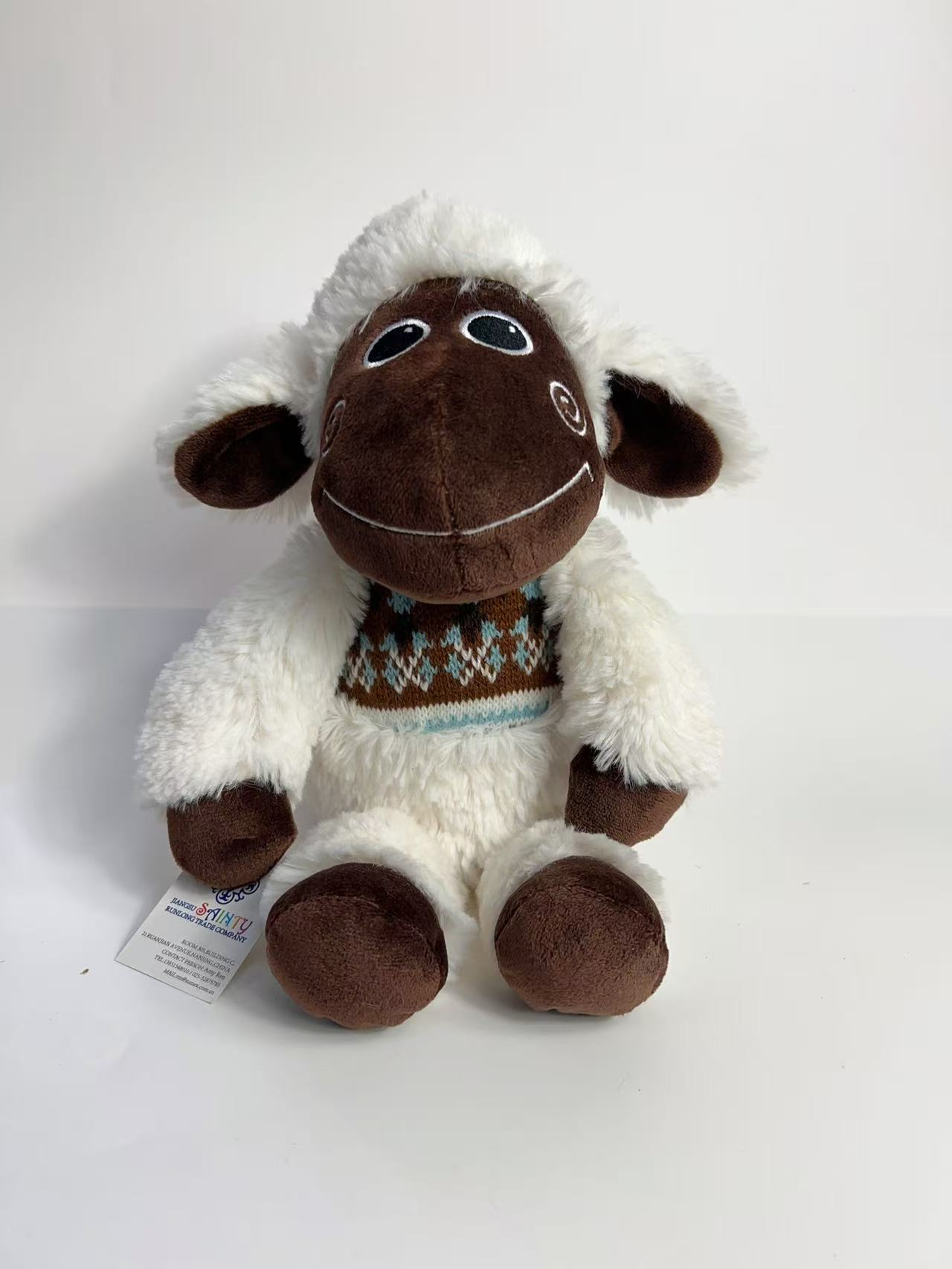 Knitted plush donkey