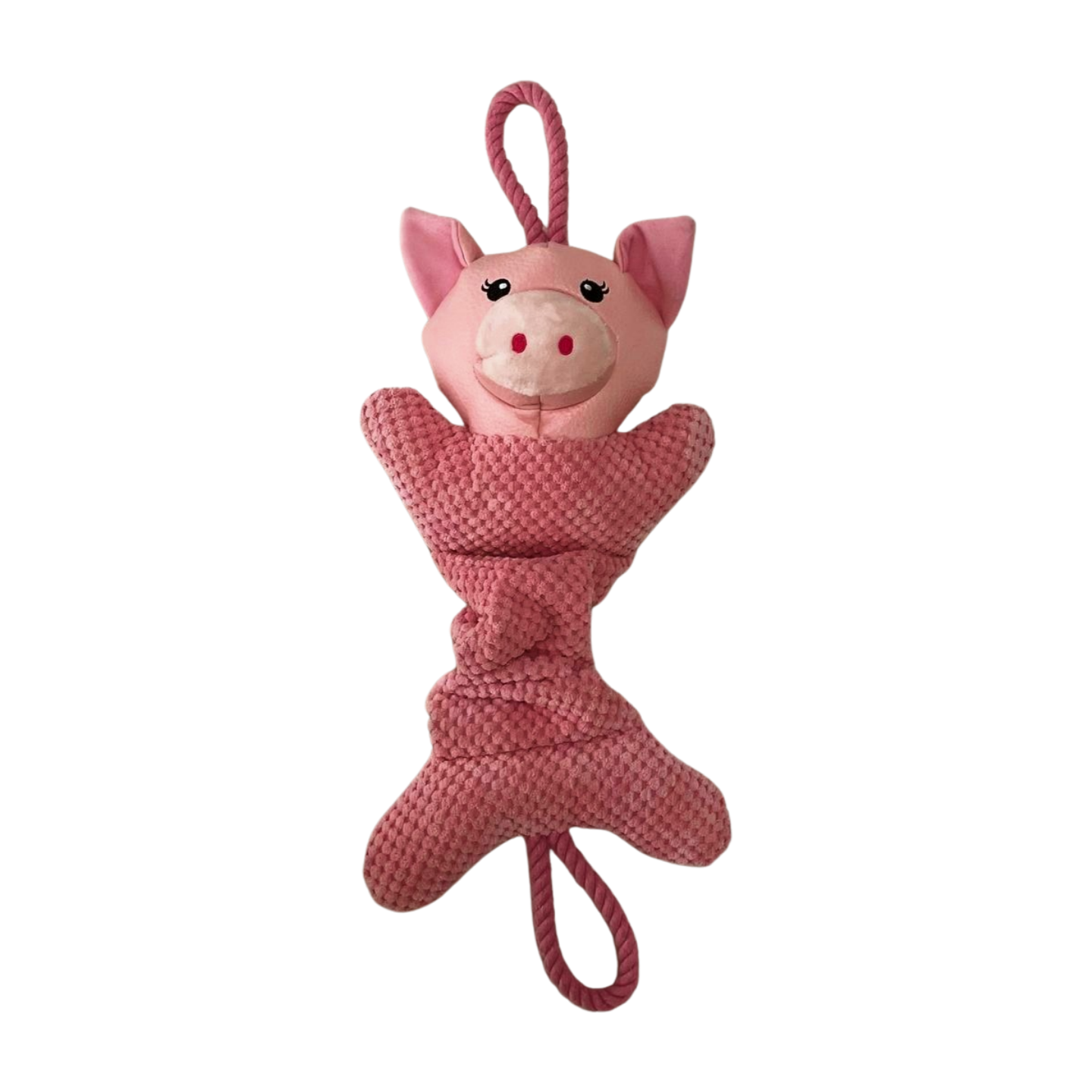 Pig with yarn rope