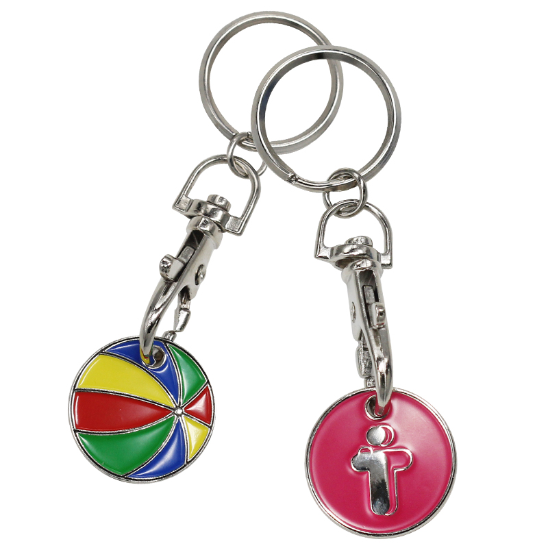 Supermarket Token Trolley Coin Holder Keychain