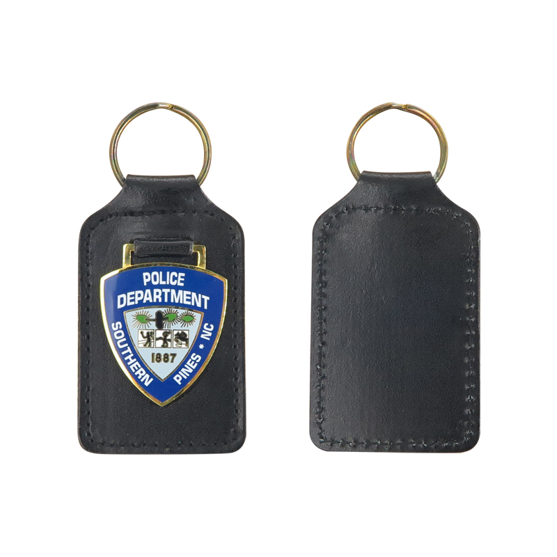 Wholesale Custom Auto Fob Leather Keychain with Metal Brand Tag